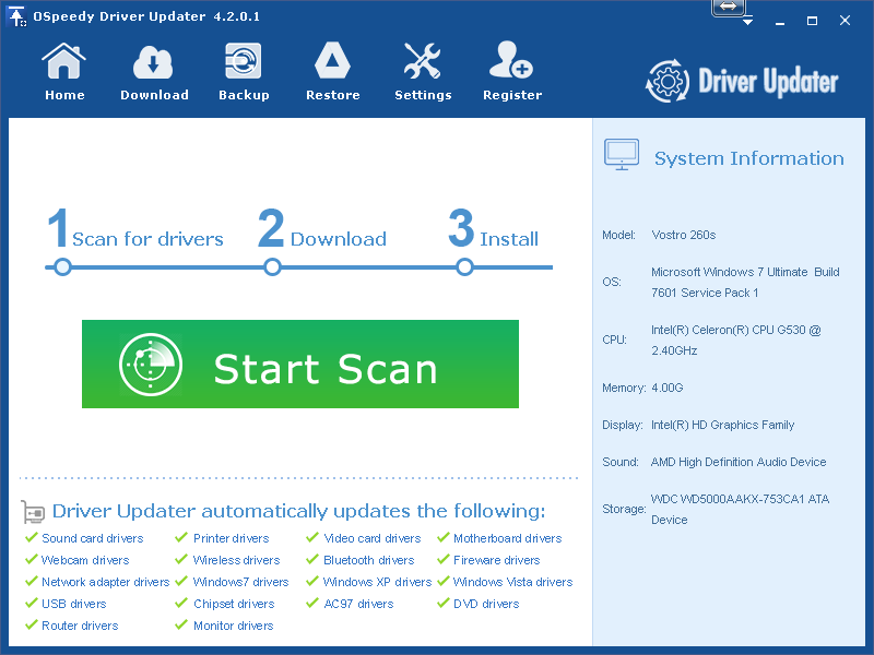 OSpeedy Driver Updater